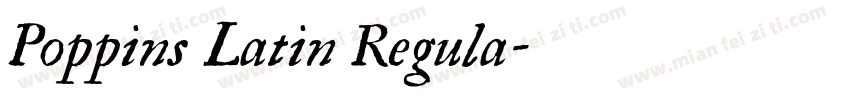 Poppins Latin Regula字体转换